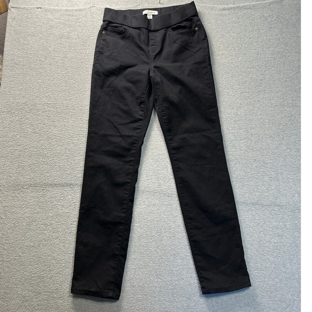 Liz Claiborne Amber Dress‎ Pants Womens Size 4 Black Straight Leg Career Pull On